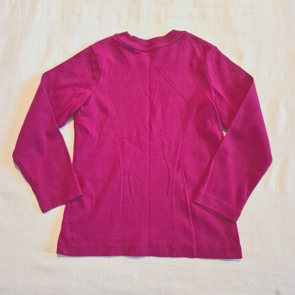 Lands' End girls size 6X raspberry pink long sleeve shirt with house in shoe - Picture 4 of 5